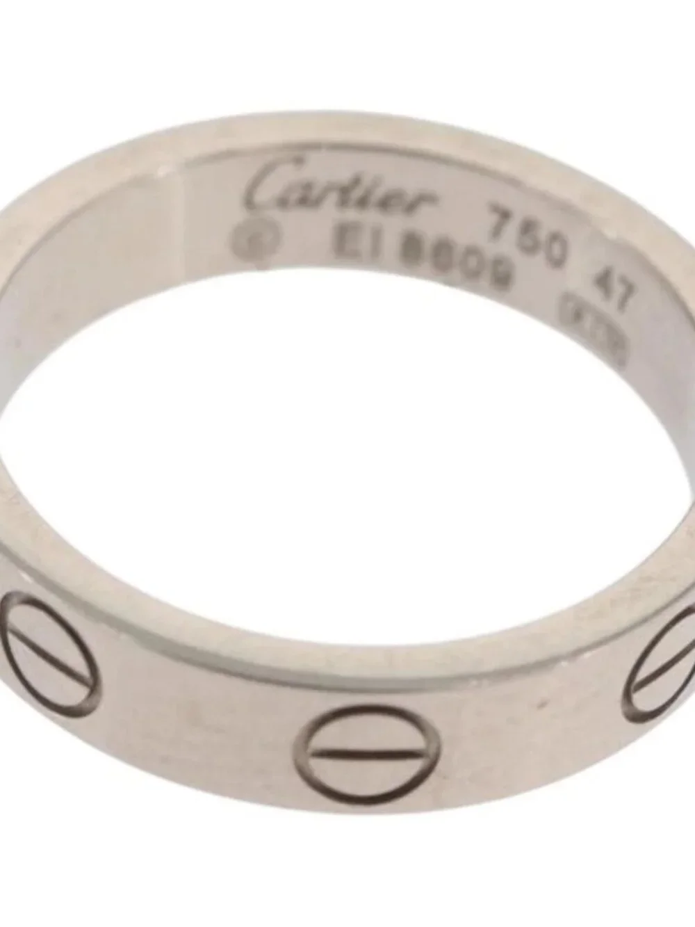 CARTIER Love Ring Ring 750 White gold Auth am10660SM